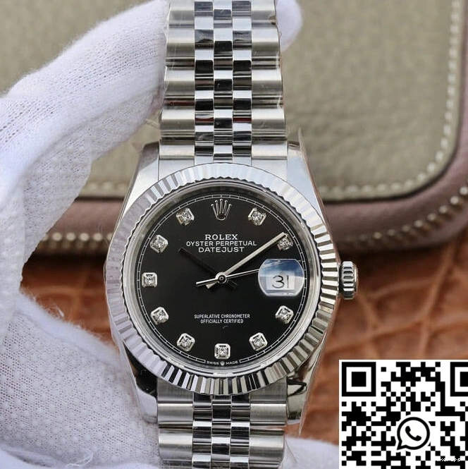 Black M126234-0027 Diamond-se Rolex GM Dial Datejust Factory 0130